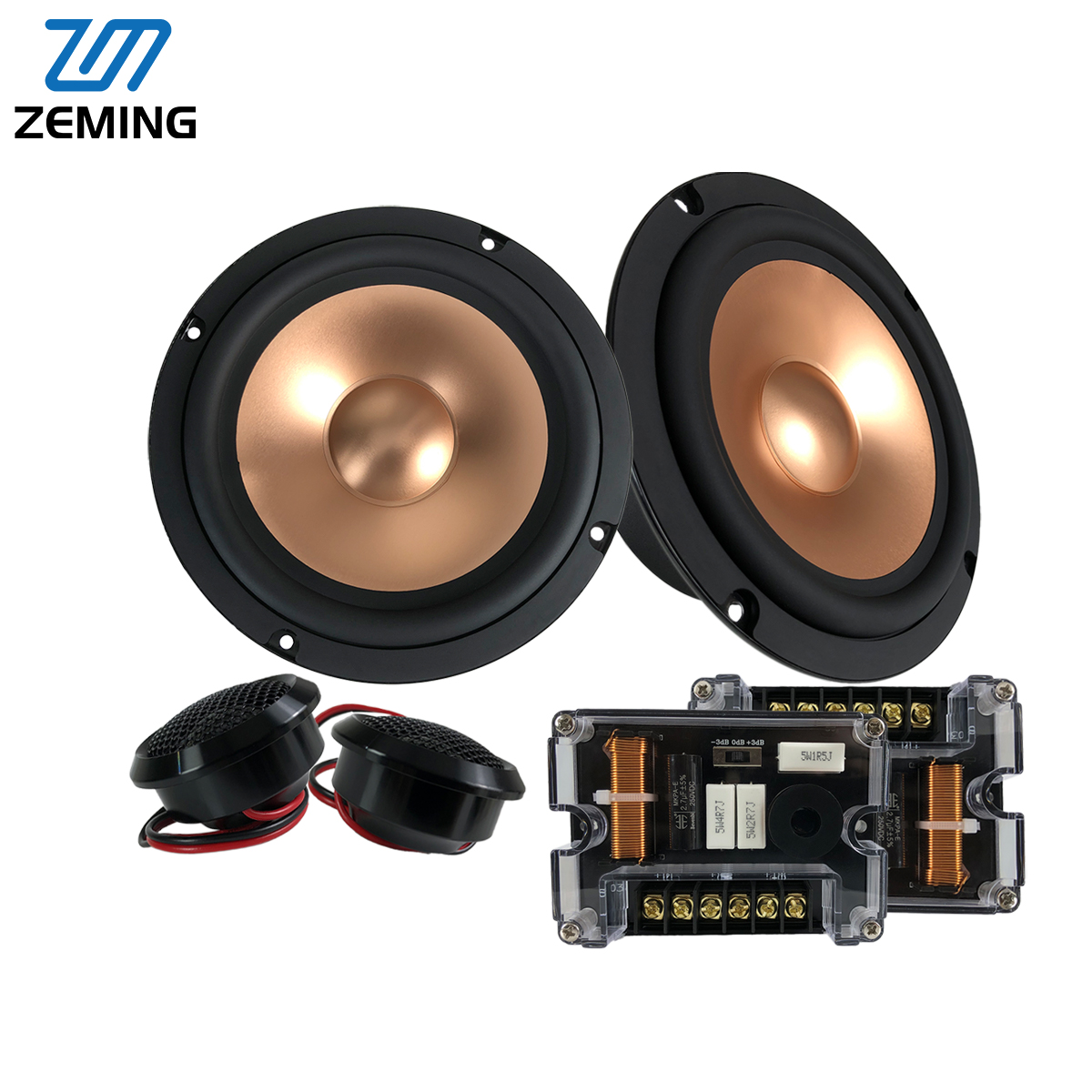 Car Audio Tweeter Silk Dome - 2-way 6.5inch Car Audio Component Speaker