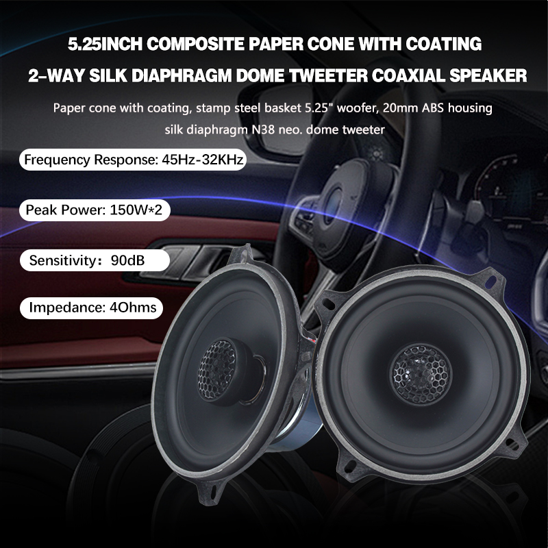 Nominal Power 50W*2 5.25 inch  - Car Audio Tweeter Silk Dome review and price