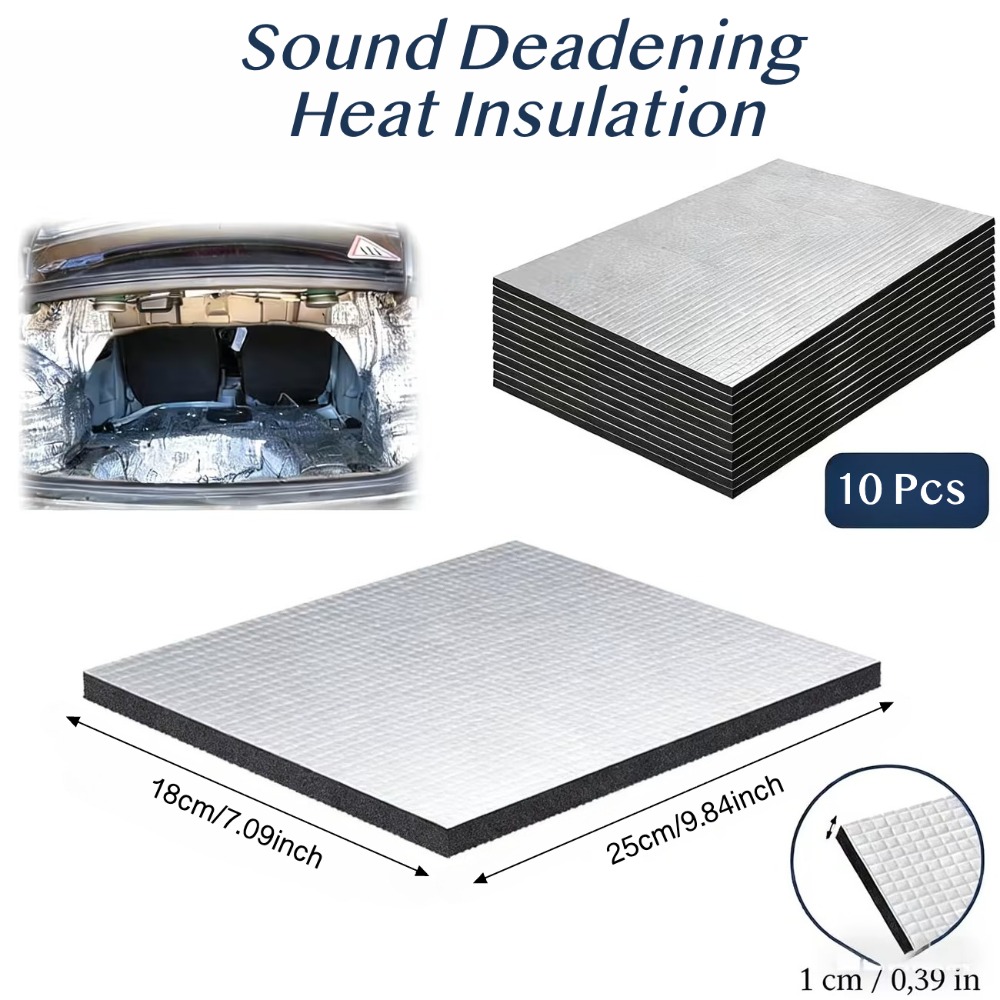 10PCS 10mm Car Sound Deadening - Car Audio Sound Deadening Mat review and price
