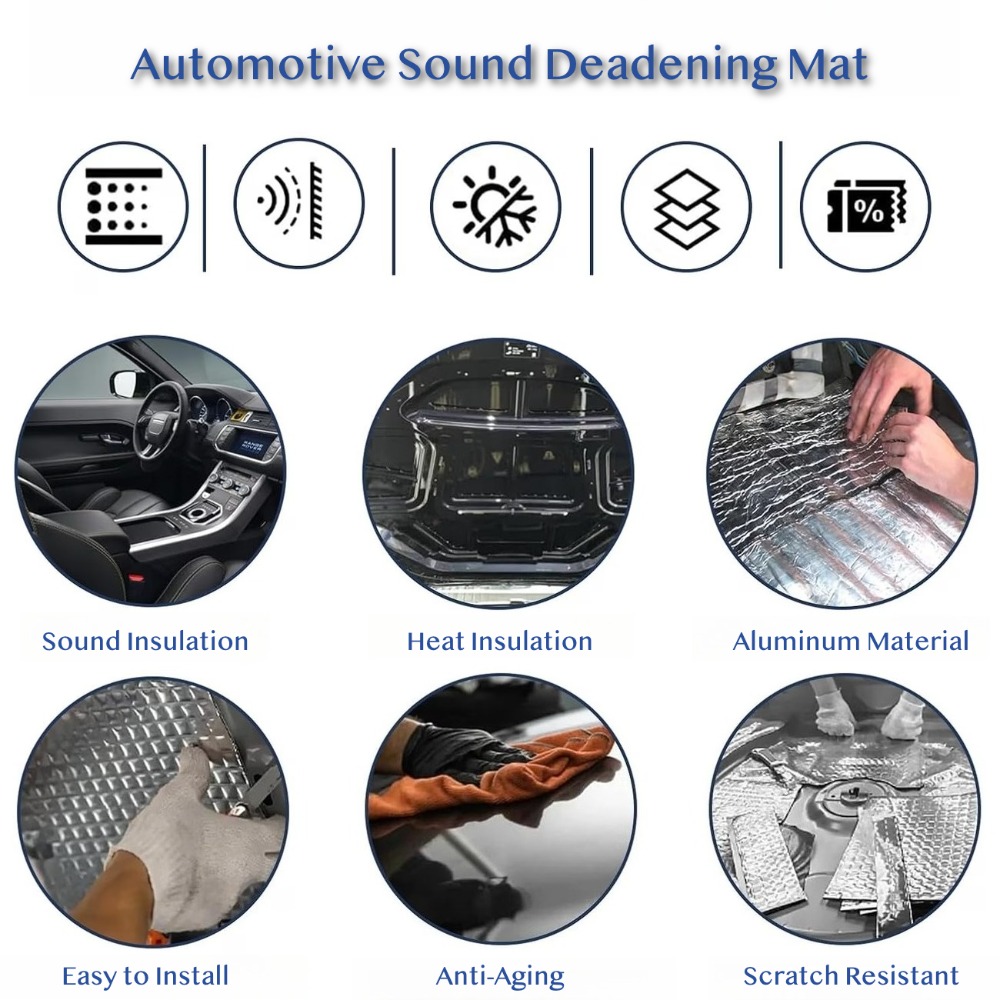 10PCS 10mm Car Sound Deadening - Car Audio Sound Deadening Mat review and price