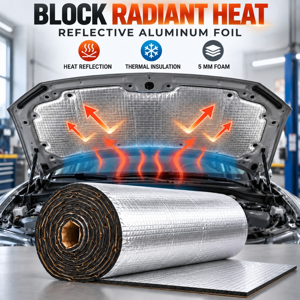 Extra Long 40x500cm 5mm Self A - Car Audio Sound Deadening Mat review and price