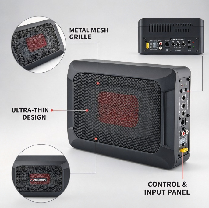 NBF618S Active Under Seat Subw - Under Seat Subwoofer Slim 8 Inch review and price
