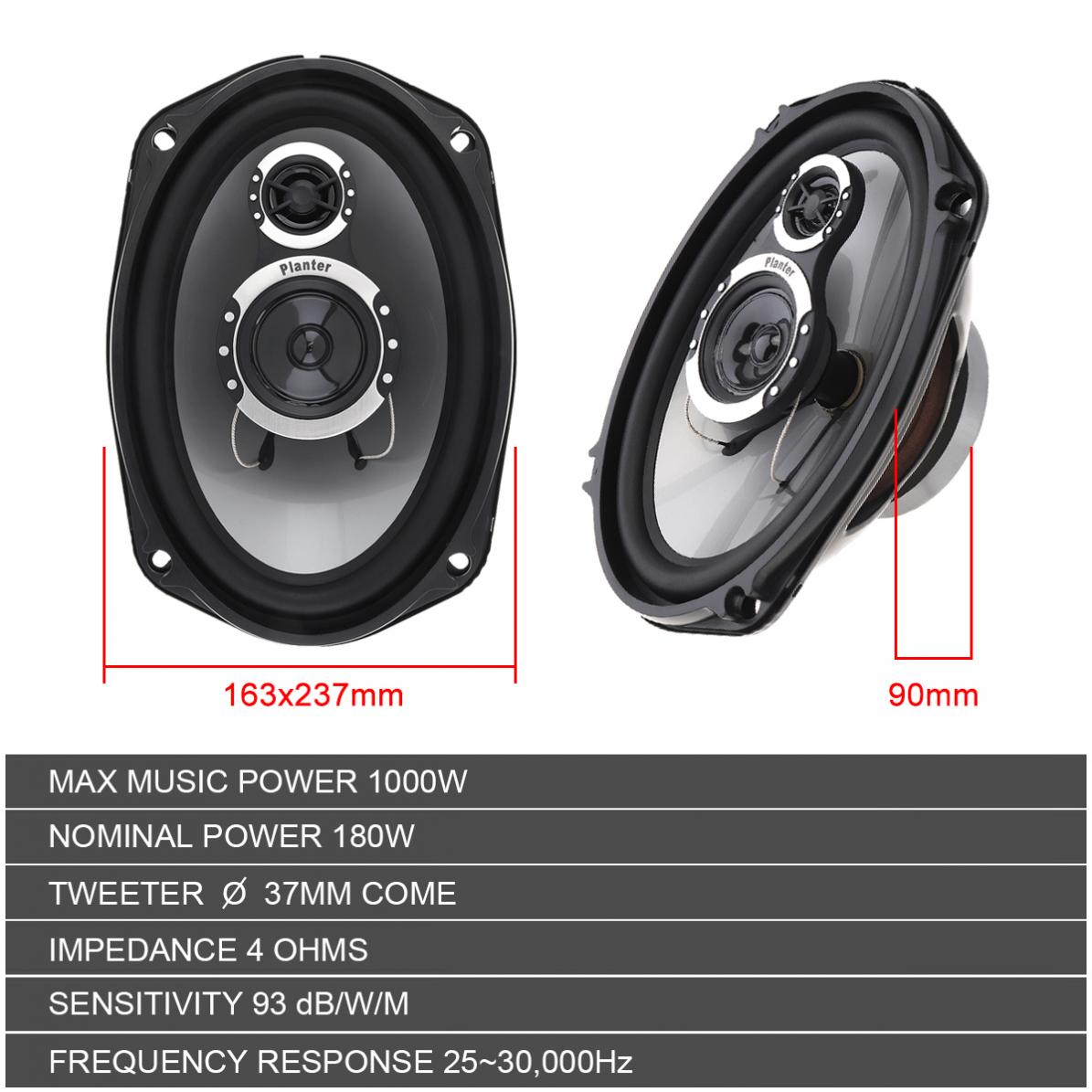 2pcs 6x9Inch 3 Way 1000W Car C - Car Coaxial Speaker 6X9 3 Way review and price