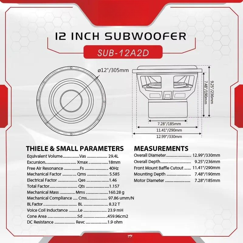 GRANVOZ 1500W 12 Inch Subwoofe - Car Subwoofer 12 Inch 1500W review and price