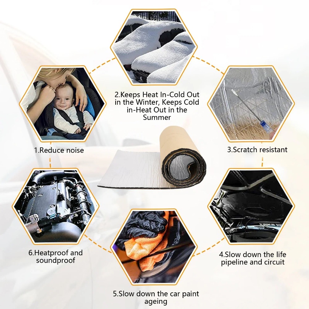 5/10MM Sound Deadener Heat Ins - Car Audio Sound Deadening Mat review and price