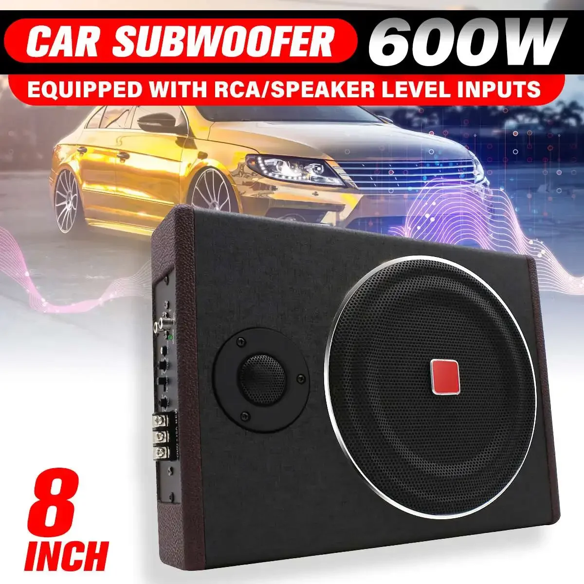 8 Inch 600W Car Subwoofer Spea - Under Seat Subwoofer Slim 8 Inch review and price
