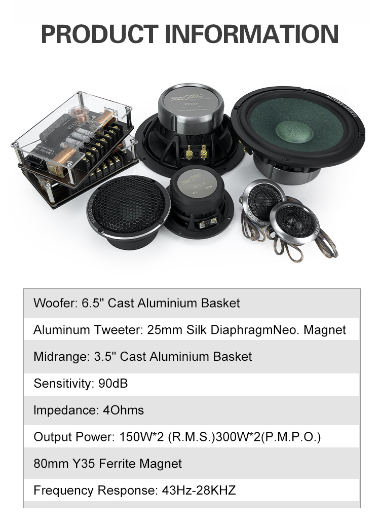 ZM-NK-ET653 RMS Power 100W*2 6 - Car Audio Component Speaker 6.5 review and price