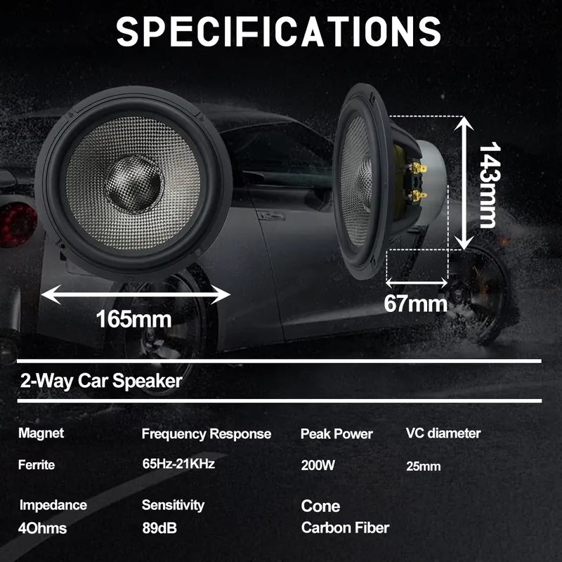 New Arrival Zeming Audio Best  - Car Audio Component Speaker 6.5 review and price